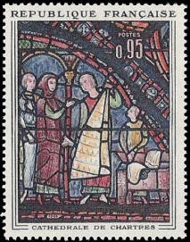 Les marchands de fourrure vitrail de la cathédrale de Chartres 